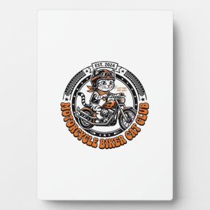 Plaque Photo Chemise de l'amant de chat de motard de moto - Mot