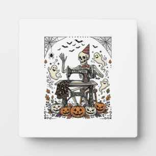 Plaque Photo Chemise de machine à coudre squelette Halloween Vi