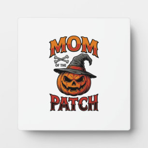 Plaque Photo Chemise de maman Halloween Citrouille Os Art Vinta
