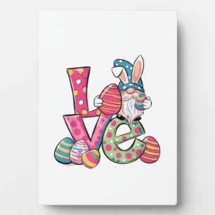 Plaque Photo Chemise de Pâques Gnome Jour de Pâques Amour Homme