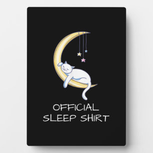 Plaque Photo Chemise de sommeil officielle du chat Chat propr