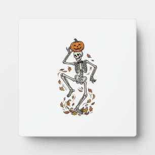 Plaque Photo Chemise de squelette de citrouille Art os dansants