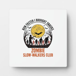 Plaque Photo Chemise drôle de zombie avec lune gravée et humour