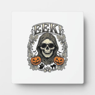 Plaque Photo Chemise Graphique Crâne Halloween Gravure Vintage 