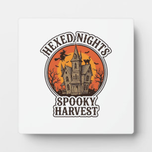 Plaque Photo Chemise Halloween Maison Hantée Gravure Vintage De
