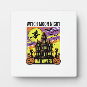 Plaque Photo Chemise Halloween Sorcière Maison Hantée Nuit_