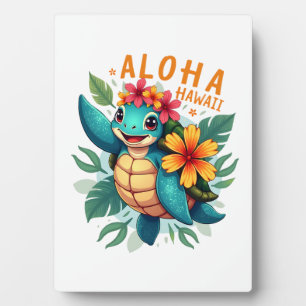 Plaque Photo Chemise hawaïenne Aloha Hawaii Tortue de mer Fille
