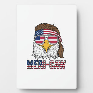 Plaque Photo Chemise Meri-Caw Aigle Patriotique Gravure Vintage