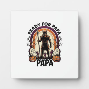 Plaque Photo Chemise Papa Halloween Crépuscule Cimetière Vintag
