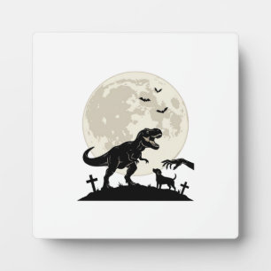 Plaque Photo Chemise silhouette cimetière de dinosaures chiens