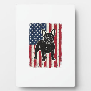 Plaque Photo Chemise vintage drapeau patriotique Bouledogue fra