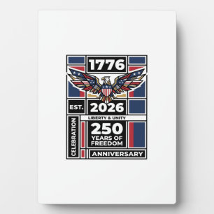 Plaque Photo Chemise Vintage Eagle 1776 2026 Typographie Patrio