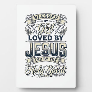 Plaque Photo Chemise Vintage Esprit Saint Jésus Bénis par Dieu