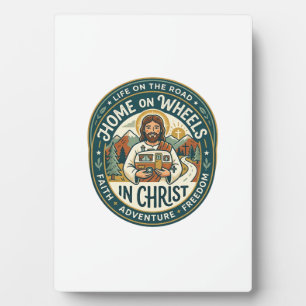 Plaque Photo Chemise Vintage Jésus RV Camper Life Graphique Chr