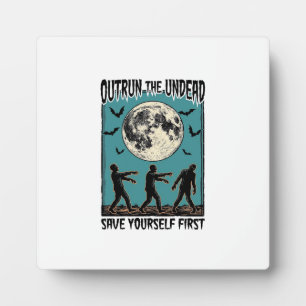 Plaque Photo Chemise Zombie Chase Vintage Évasion Graphique des