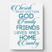 Plaque Photo Chercher ce qui compte Turquoise (Devant)