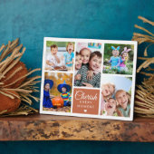 Plaque Photo Chercher chaque instant Terracotta 5 Photo Collage (Côté)