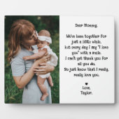 Plaque Photo Chère maman Poème & Photo Tabletop (Devant)