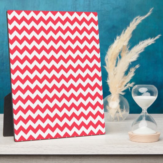 Plaque Photo Cherry Red Chevron Zigzag (Côté)