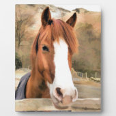 PLAQUE PHOTO CHESTNUT CHEVAL (Devant)