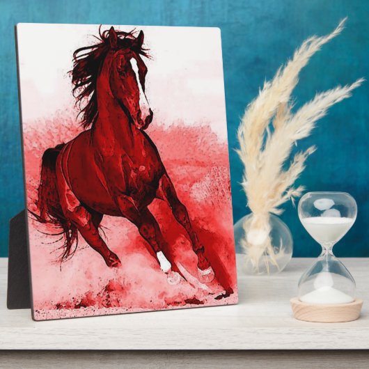 Plaque Photo Cheval Courant Browny Red Artwork (Côté)