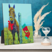 Plaque Photo Cheval de Noël Brown (Côté)