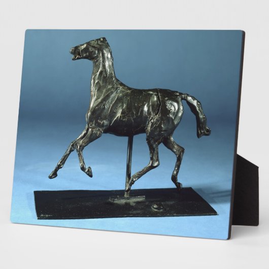 Plaque Photo Cheval de Trot (bronze) (Côté)