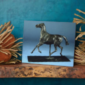 Plaque Photo Cheval de Trot (bronze) (Côté)