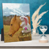 Plaque Photo Cheval Jaune, Lapin De Printemps (Côté)