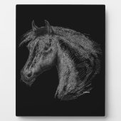 Plaque Photo Cheval : Noir (Devant)