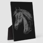 Plaque Photo Cheval : Noir (Côté)