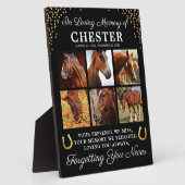 Plaque Photo Cheval personnalisé en souvenir affectueux (Côté)