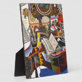 Plaque Photo Cheval Pipe Fleur rouge par Joan Miro (Côté)