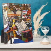 Plaque Photo Cheval Pipe Fleur rouge par Joan Miro (Côté)