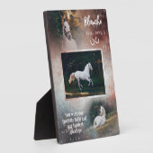 Plaque Photo Cheval Préféré Bonjour Rust & Navy (Côté)