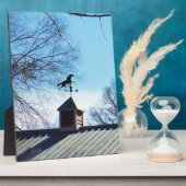 Plaque Photo Cheval Vane Météo Ciel Bleu (Côté)