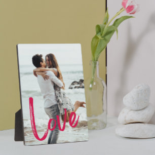 Plaque Photo Chevalet de photo sans cadre écriture LOVE Rose