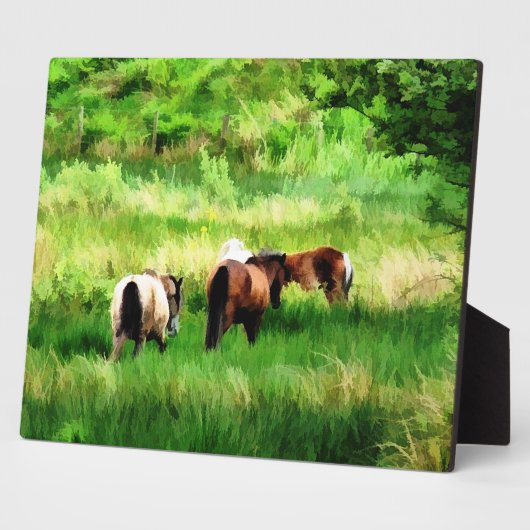 PLAQUE PHOTO CHEVAUX (Côté)