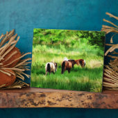 PLAQUE PHOTO CHEVAUX (Côté)