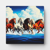 PLAQUE PHOTO CHEVAUX DANS LE CIEL (Devant)