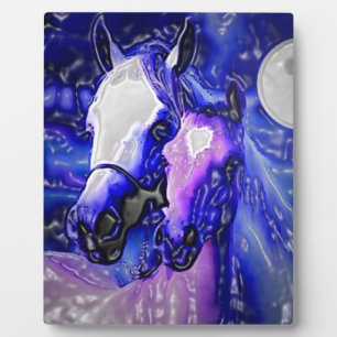 Plaque Photo Chevaux en amour