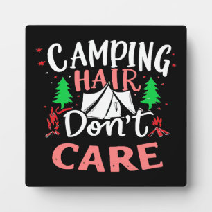 Plaque Photo Cheveux de Camping On S'en Fout Drôle