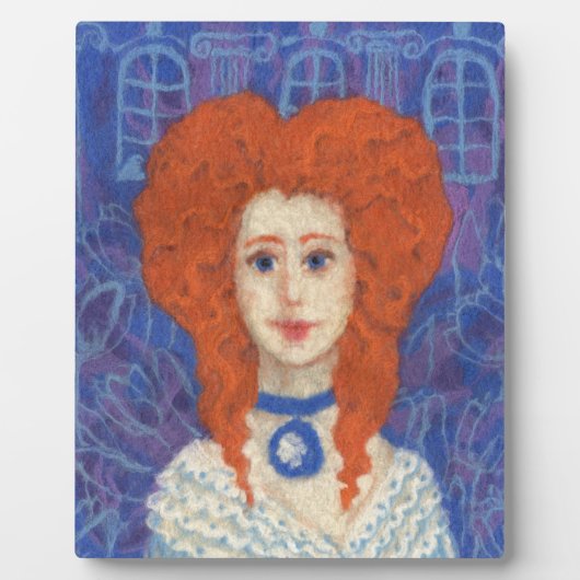 Plaque Photo Cheveux rouges, fille gingembre rococo fibre art b (Devant)