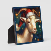 Plaque Photo Chèvre de Noël 1 (Recto)