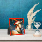 Plaque Photo Chèvre de Noël 2 (Insitu)