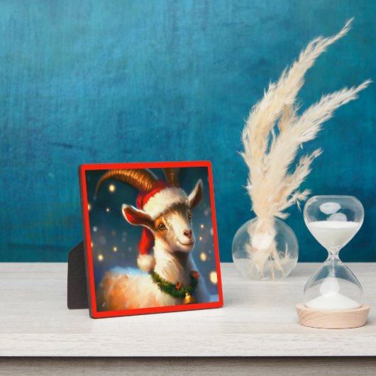 Plaque Photo Chèvre de Noël 2 (Insitu)