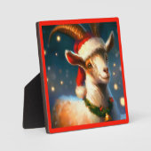 Plaque Photo Chèvre de Noël 2 (Recto)