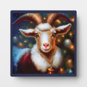 Plaque Photo Chèvre de Noël 4 (Devant)
