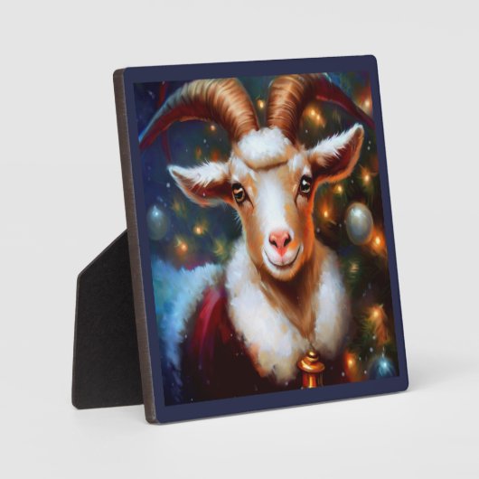 Plaque Photo Chèvre de Noël 4 (Recto)