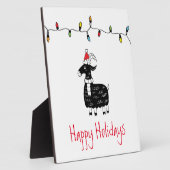 Plaque Photo Chèvre de Noël lunatique (Côté)